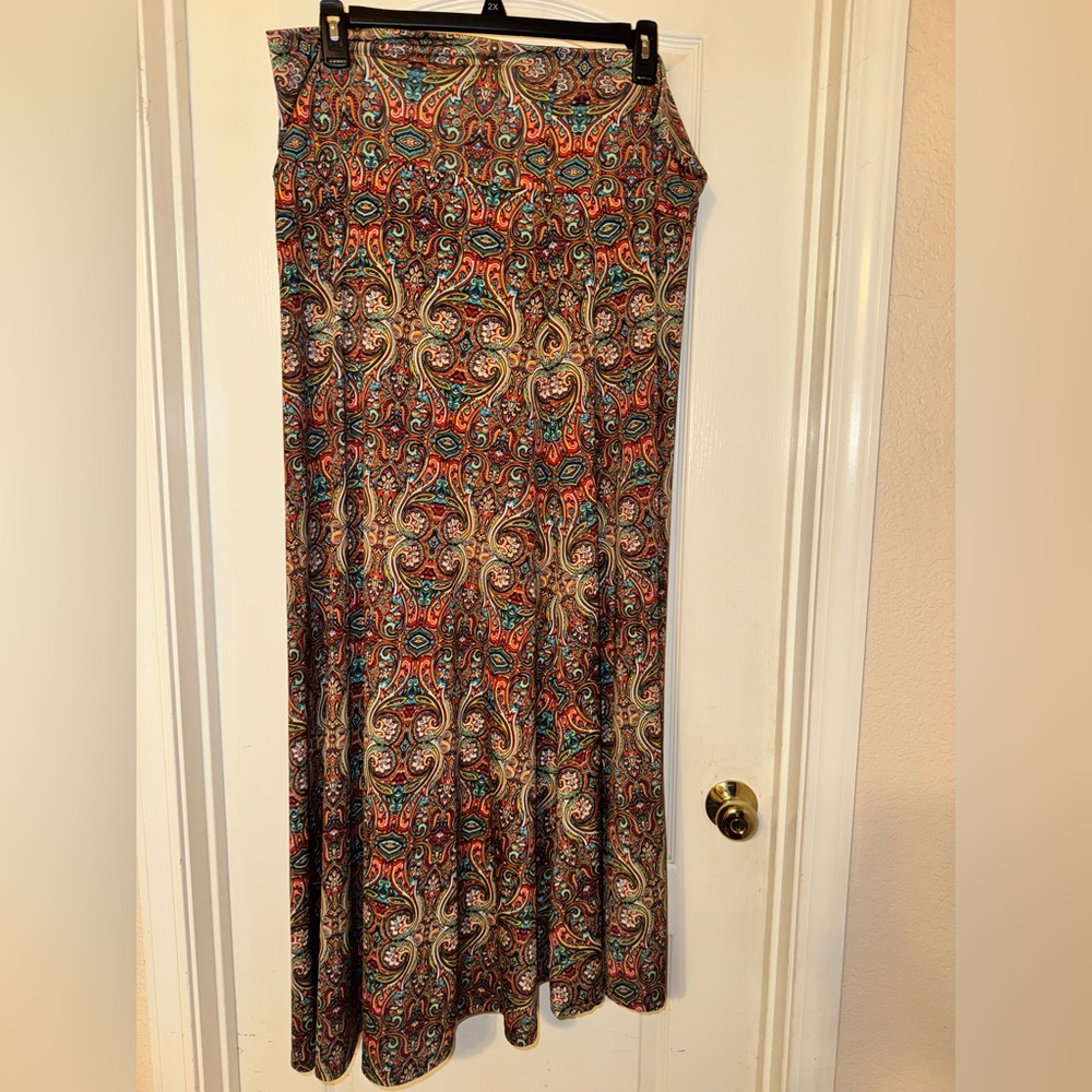 LuLaRoe Multi-Color Maxi A-Line Skirt - EUC